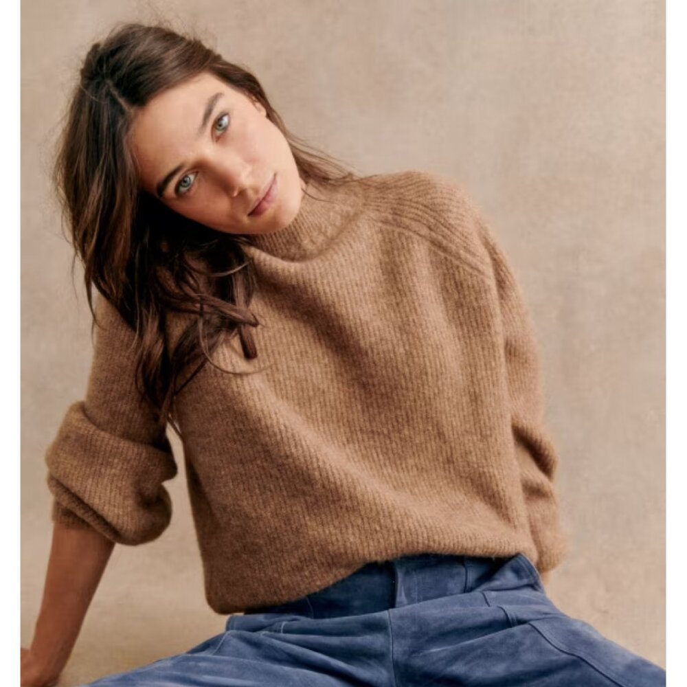 Sezane Otis Sweater in Camel